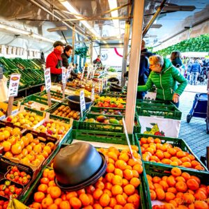 Warenmarkt - Wijchen - Groente en fruit - Fotograaf Dick Vogelzang - Wijchen=