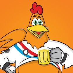 'Maarten de Kiep' de Mascotte van Hernen tijdens het WK en EK - Wijchen= 